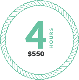 4 Hour fishing trip $550